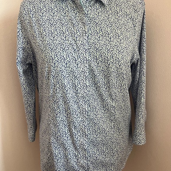 Talbots Misses 16 Wrinkle-Resistant 3/4-Sleeve Floral PERFECT Shirt - Picture 3 of 6